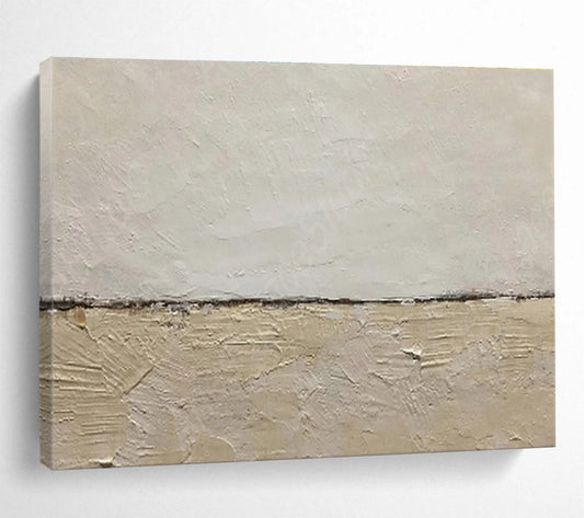 “Minimalist Textured Divide” Abstract Textured Painting On Canvas DKH452