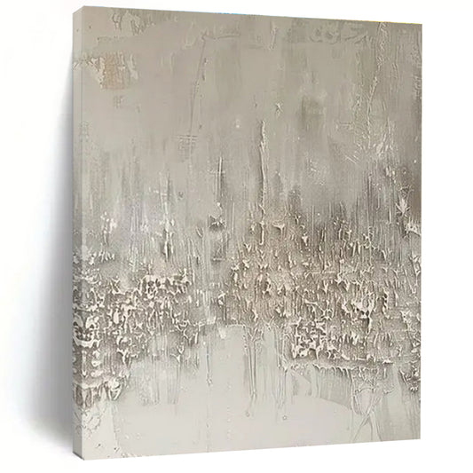 “Gray Textured Abstract” ，Abstract Mixed - Media Painting CT0856