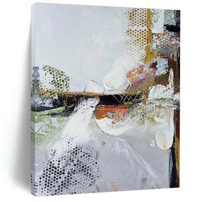 “Textured Abstract Composition” - Mixed - Media Abstract Painting On Canvas DTP047