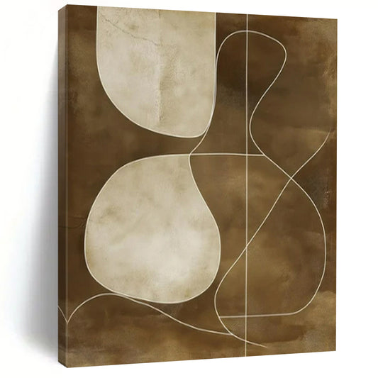 “Brown - Toned Abstract” ，Abstract Minimalist Acrylic Art CT0941