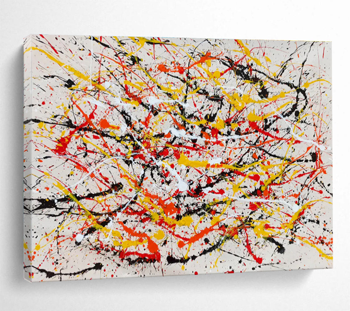 Dynamic Splatter Abstract Painting On Canvas DKH303