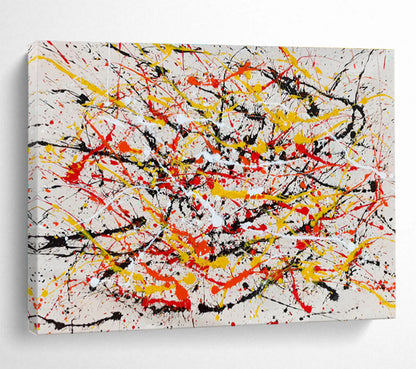 Dynamic Splatter Abstract Painting On Canvas DKH303