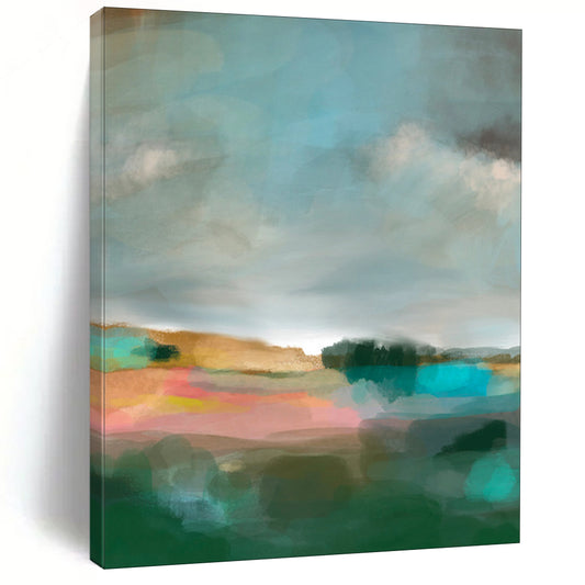 “Colorful Abstract Landscape” - Contemporary Landscape Painting CT2001