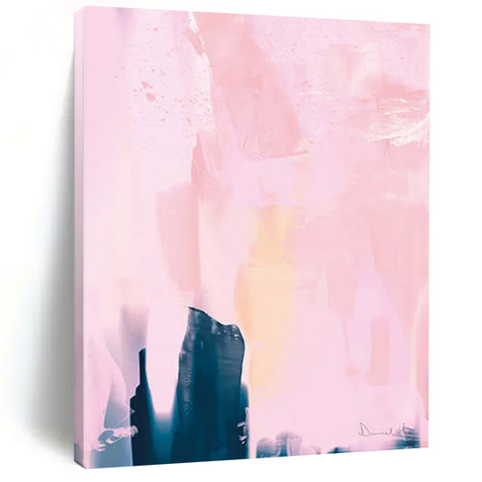 “Soft Pink Abstract Layers” - Abstract Expressionist Painting On Canvas DTP180