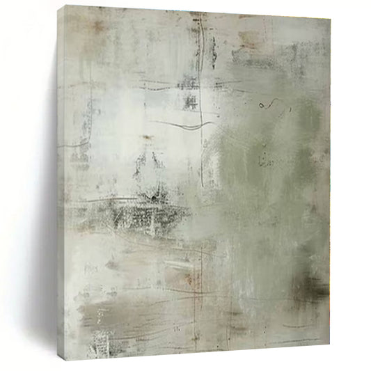 Light - toned Line Abstract - Minimalist Line - textured Acrylic Painting CT1358