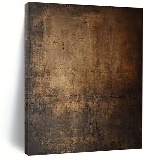 “Brown Textured Abstract” ，Abstract Textured Acrylic Painting CT0944