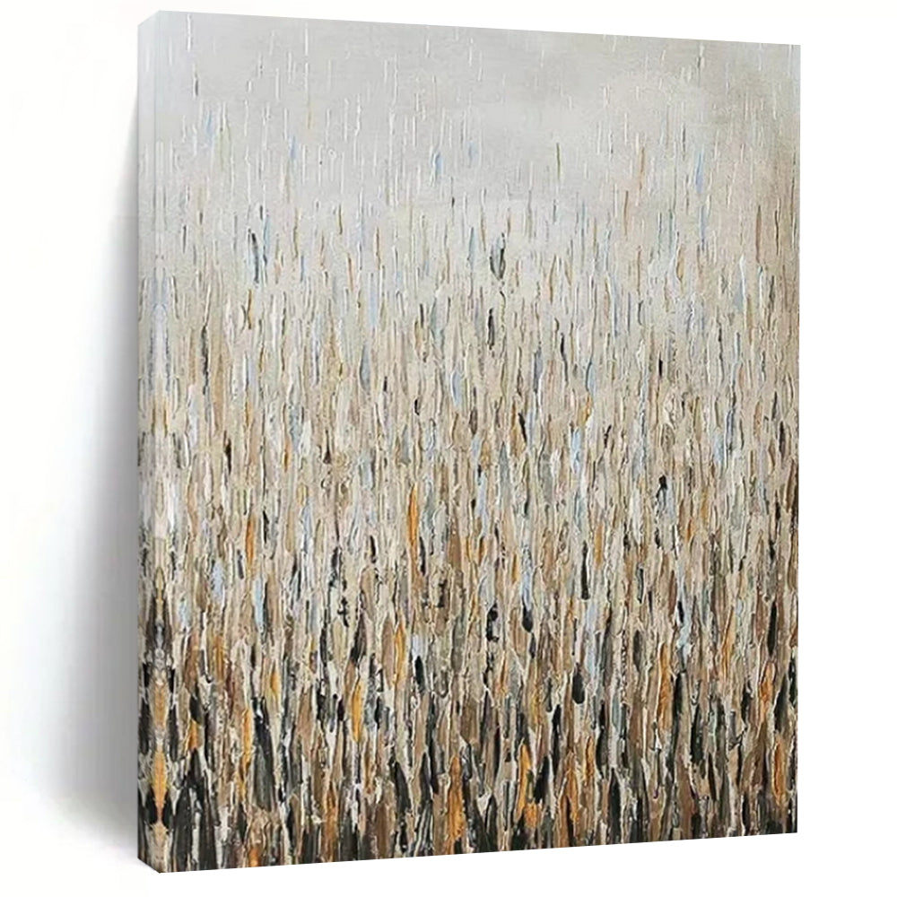 Textured Reed Field - Landscape - Inspired Textured Painting On Canvas CT2295