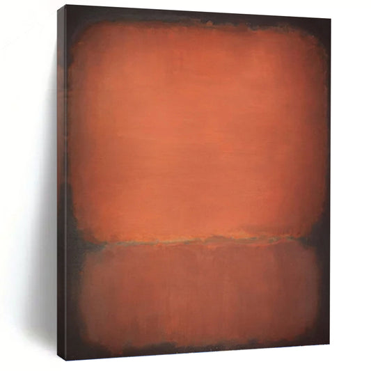 “Reddish - Orange Color Field” - Minimalist Color Field Painting On Canvas DKH1613