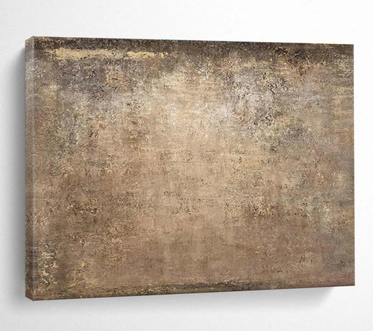 Aged Texture in Brown - Abstract Impasto Painting On Canvas DKH599