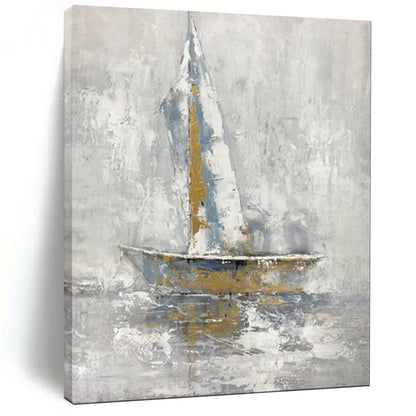 Golden Sail Abstract Nautical Art CT1957