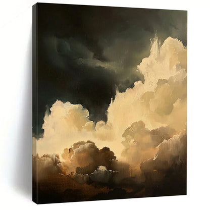 “Dark Sky Clouds” - Romantic Realist Landscape Painting On Canvas DTP022