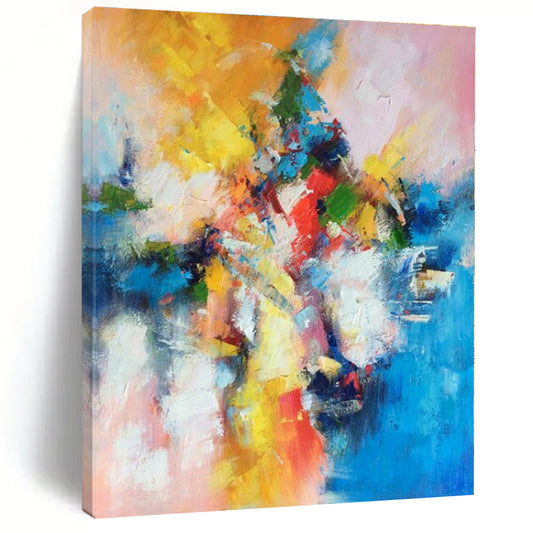 Colorful Abstract Fusion - Abstract Expressionist Acrylic Painting CT1393