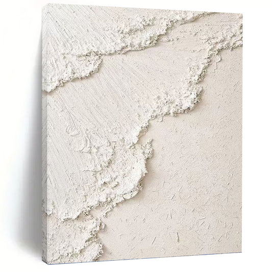 Minimalist White Textured Abstract - Abstract Painting On Canvas DKH1492