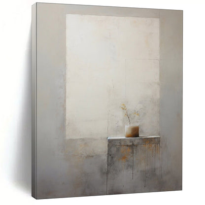 “Minimalist Vase and Wall” - Minimalist Still Life Painting CT1989