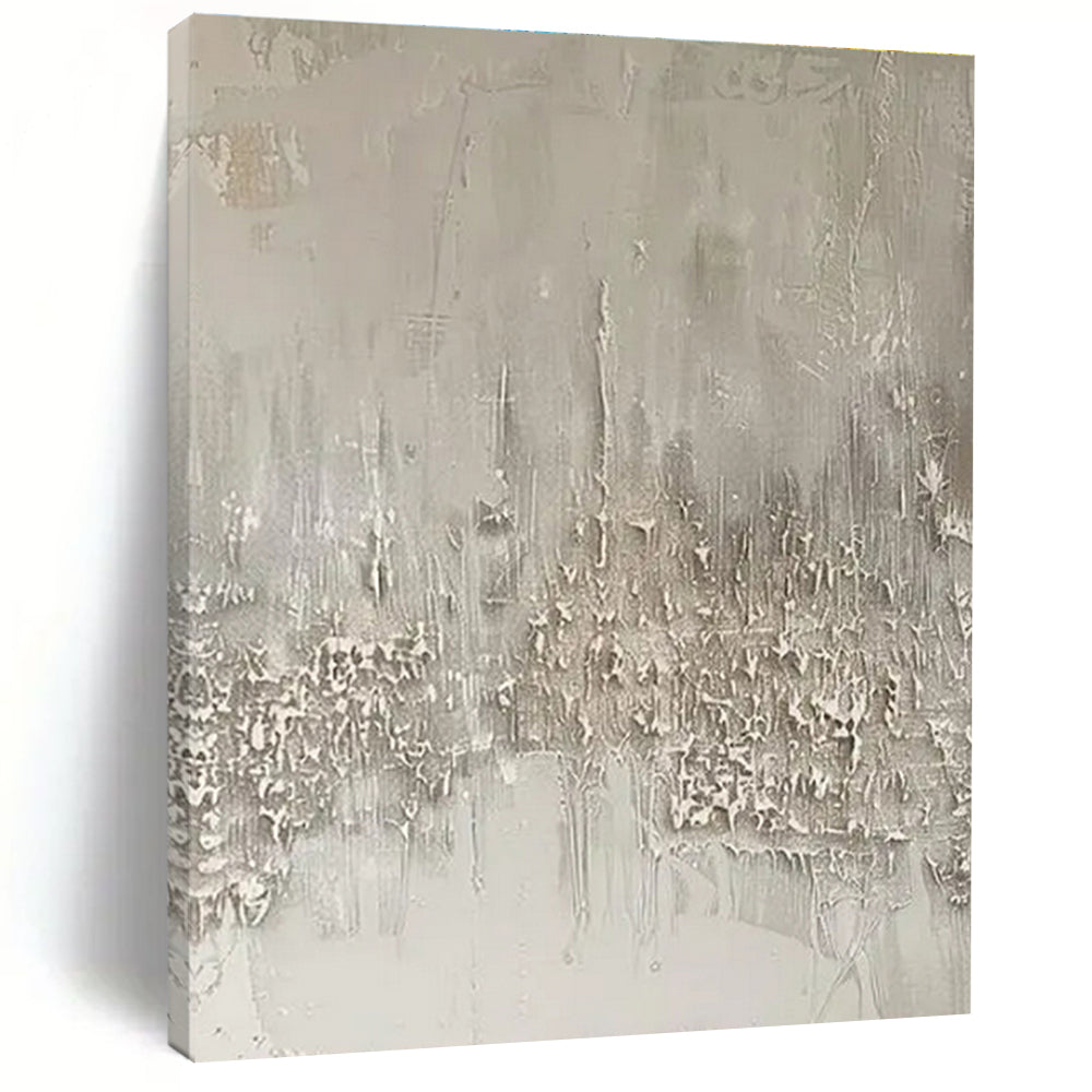 “Gray Textured Abstract” ，Abstract Mixed - Media Painting CT0857