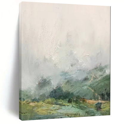“Misty Mountain Hues” – Impressionistic Landscape Painting On Canvas CT2110
