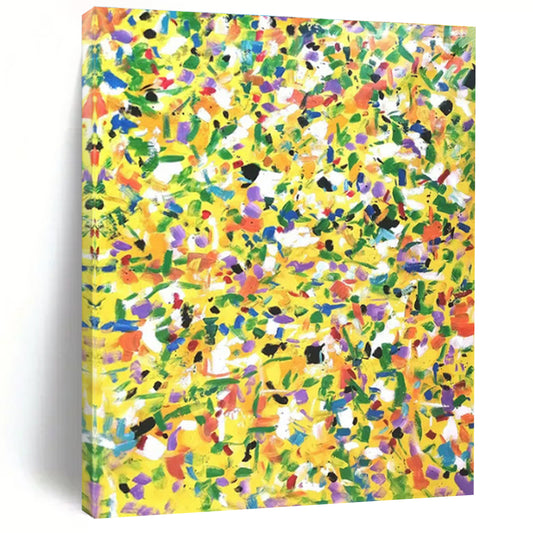 “Yellow Confetti” ，Abstract Expressionist Acrylic Painting CT0901