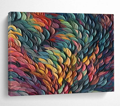 “Colorful Textured Waves” - Dynamic Abstract Painting On Canvas DKH857