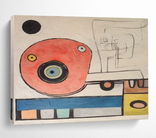 “Colorful, Abstract Machine ‘Whimsical Contraption’” - Abstract Mechanism Painting On Canvas DLZ004
