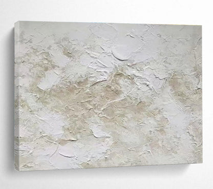 Textured Neutral Surface - Abstract Impasto Painting On Canvas DKH596