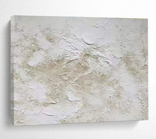 Textured Neutral Surface - Abstract Impasto Painting On Canvas DKH596