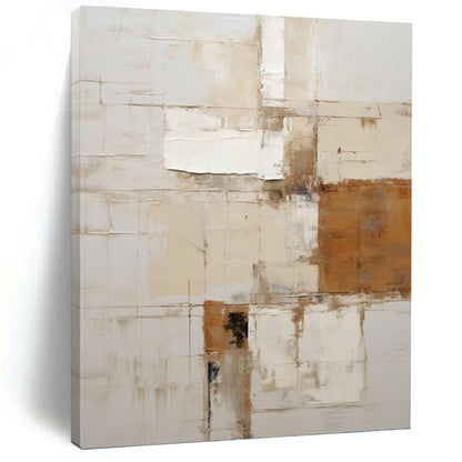 Earthy Neutrals Abstract Composition - Abstract Painting On Canvas DKH1317