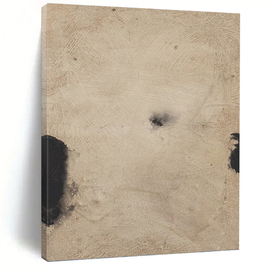 Ethereal Beige and Black Abstract - Abstract Painting On Canvas DKH1421