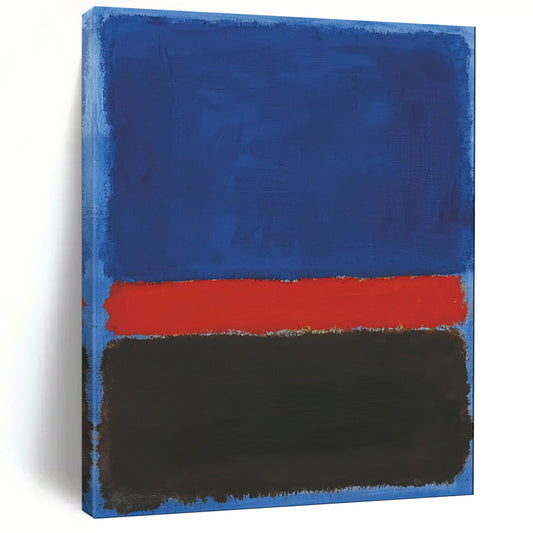 Blue Red and Black Layers Rothko - Inspired Color - Field Art CT1954