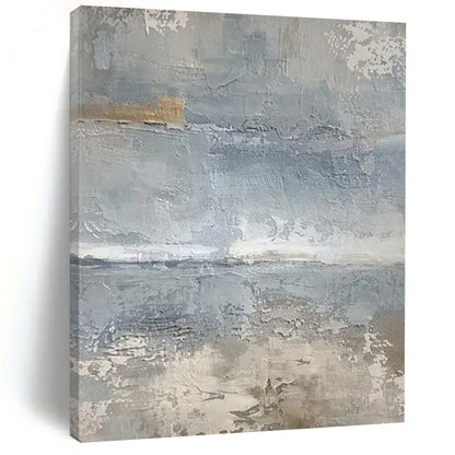 “Neutral Textured Abstract” - Abstract Painting On Canvas CT2354
