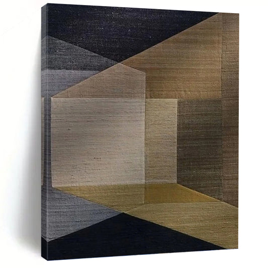 “Brown and Gray Geometric - Architectural Inspirations” Painting On Canvas DKH1134