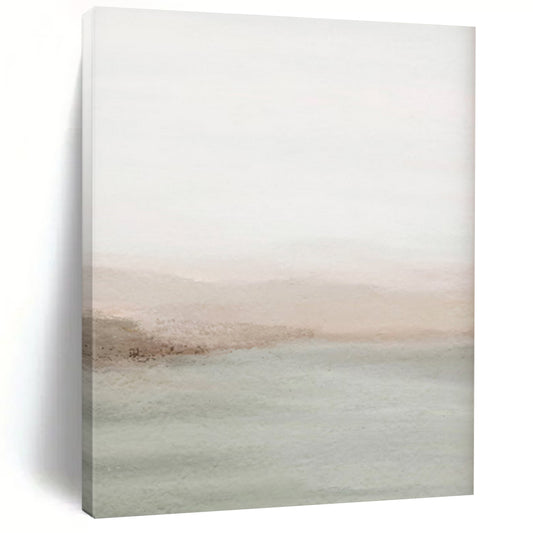 “Blush and Sage Coastal Haze” – Abstract Watercolor Landscape CT2063