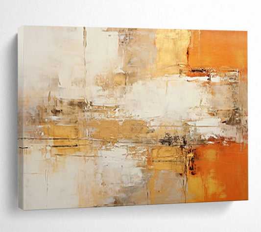 “Earthy Tones Abstract Composition” Abstract Painting On Canvas DLZ096