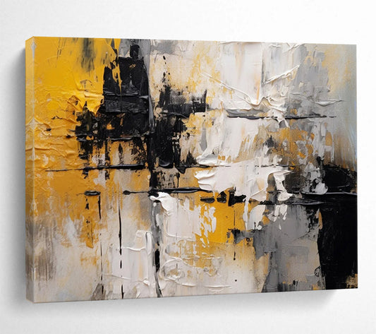 “Bold Color Block Abstraction” Modern Textured Painting On Canvas DLZ085