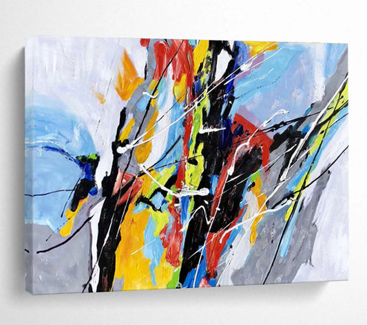 “Colorful Chaos Abstract Expression” Painting On Canvas DKH165