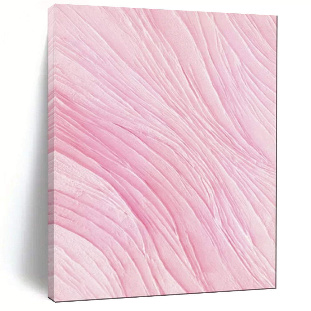 “Pink Textured Waves” - Abstract Textured Painting CT1979