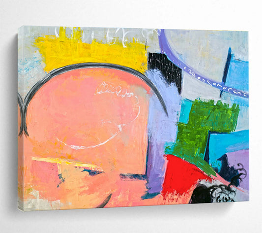 “Color Explosion Geometry” Abstract Acrylic Painting On Canvas DKH560