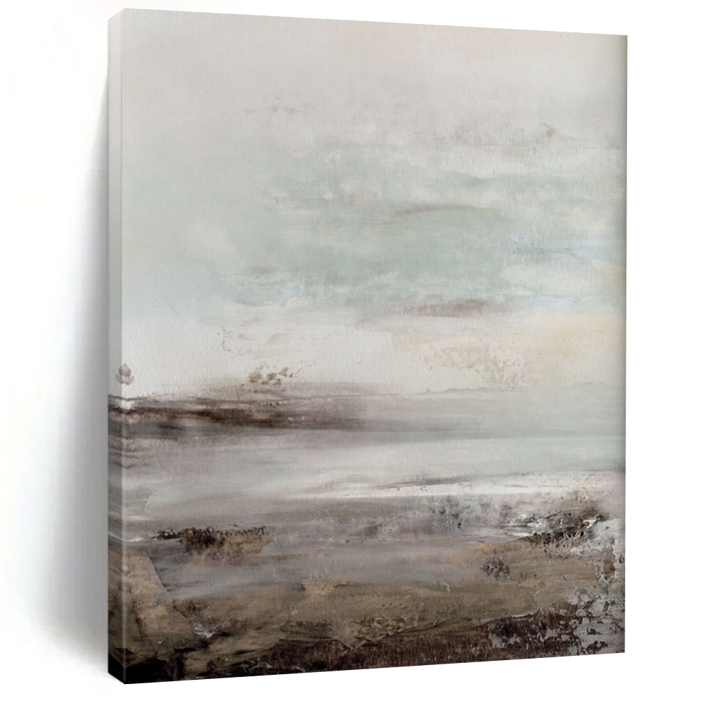 “Muted Coastal Landscape” - Abstract Landscape Painting On Canvas DTP153