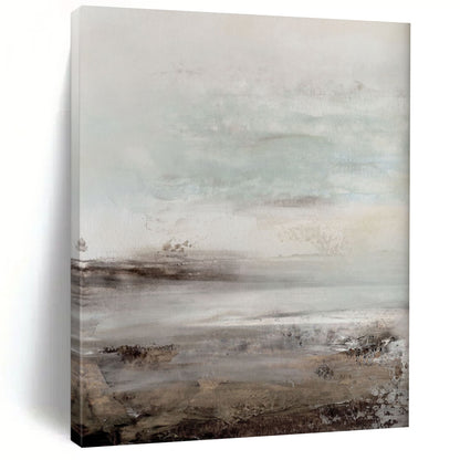 “Muted Coastal Landscape” - Abstract Landscape Painting On Canvas DTP153