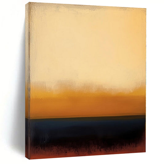 “Warm Gradient (Beige - Orange - Blue)” – Color Field Painting CT1190