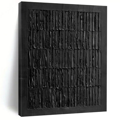 “Monochromatic Black Vertical Abstract” - Abstract Painting CT2364