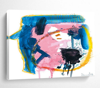 “Colorful Abstract Portrait” Playful Figurative Painting On Canvas DLZ117