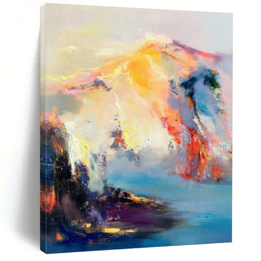 “Dreamy Mountain Abstraction” - Ethereal Landscape Painting On Canvas DKH1061