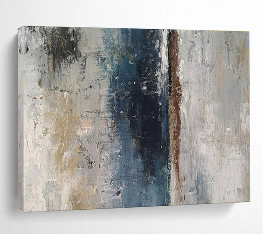Muted Tones Textured Abstract Painting On Canvas DKH293