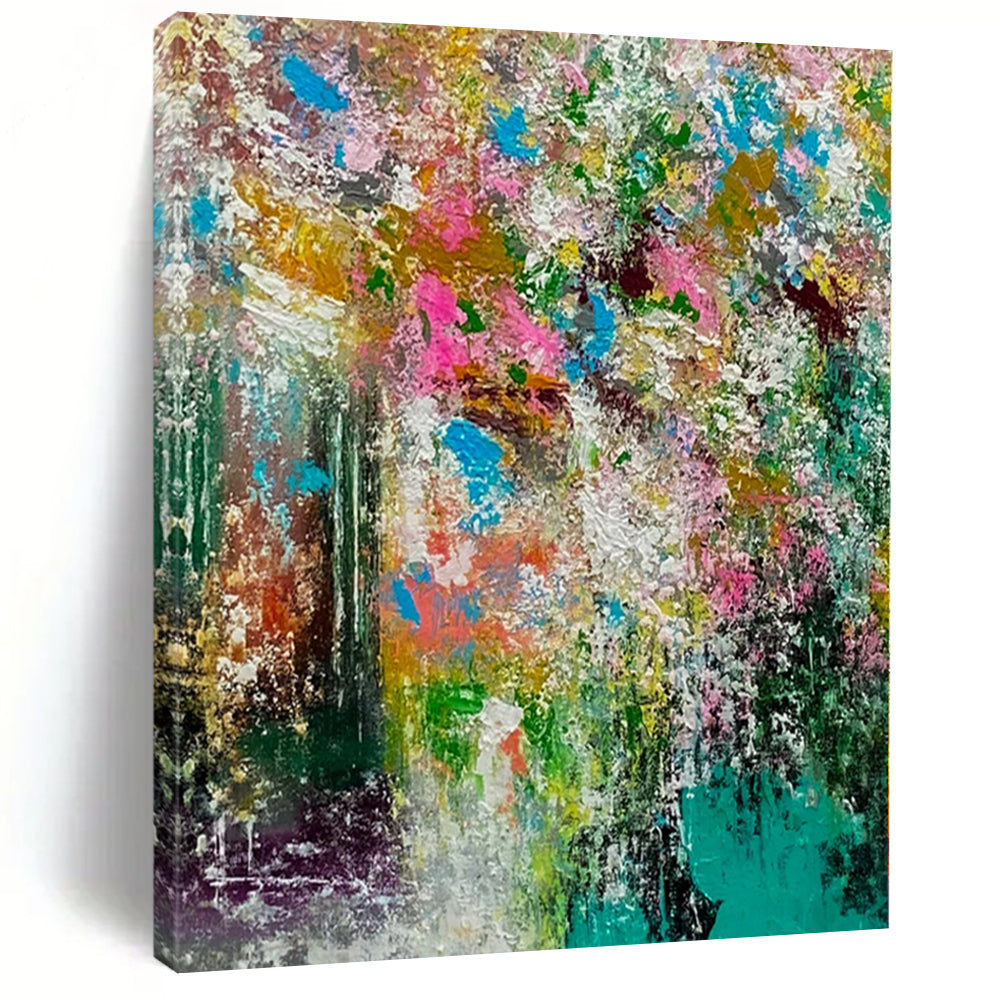 Vivid Floral Chaos - Abstract Acrylic Art CT1227