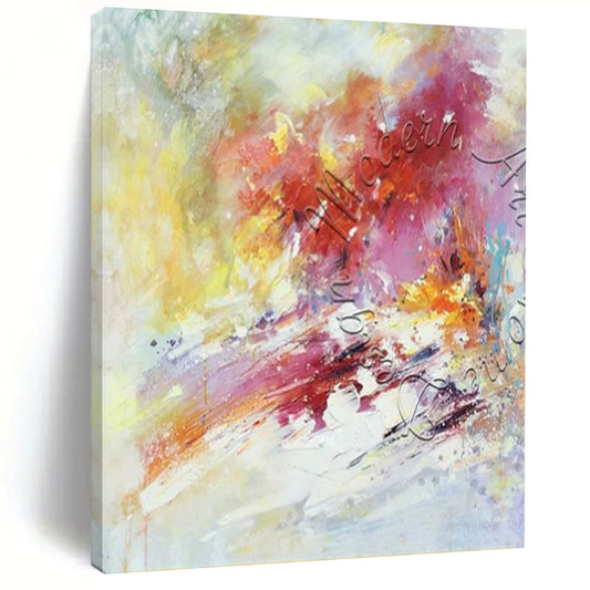 “Pastel - Colored Abstract” ，Abstract Expressionist Acrylic Painting CT0929