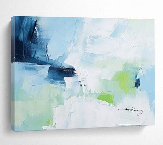 Soft Color Field Abstract Painting On Canvas DKH308