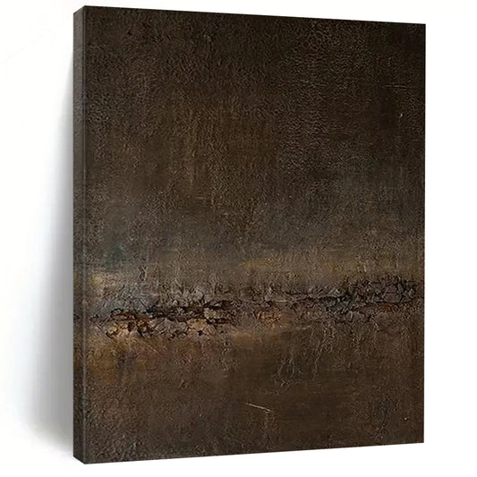 “Dark Textured Abstraction” - Minimalist Abstract Painting On Canvas DTP057