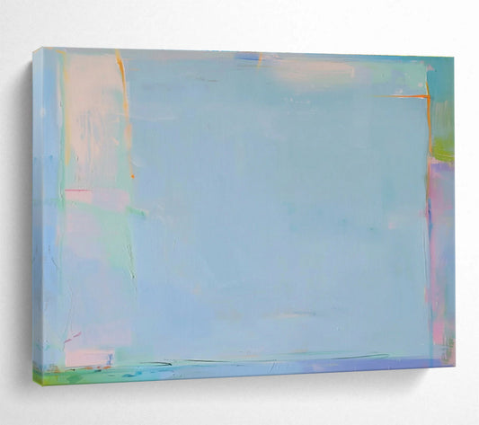 “Soft Blue Minimalism” Abstract Acrylic Painting On Canvas DKH492