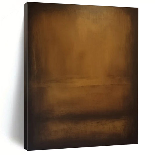 “Brown, Black Gradient ‘Warm Mystery’” - Impasto Abstract Painting On Canvas DTP372