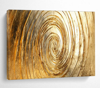 “Golden Spiral Textures” Abstract Textured Painting On Canvas DLZ167